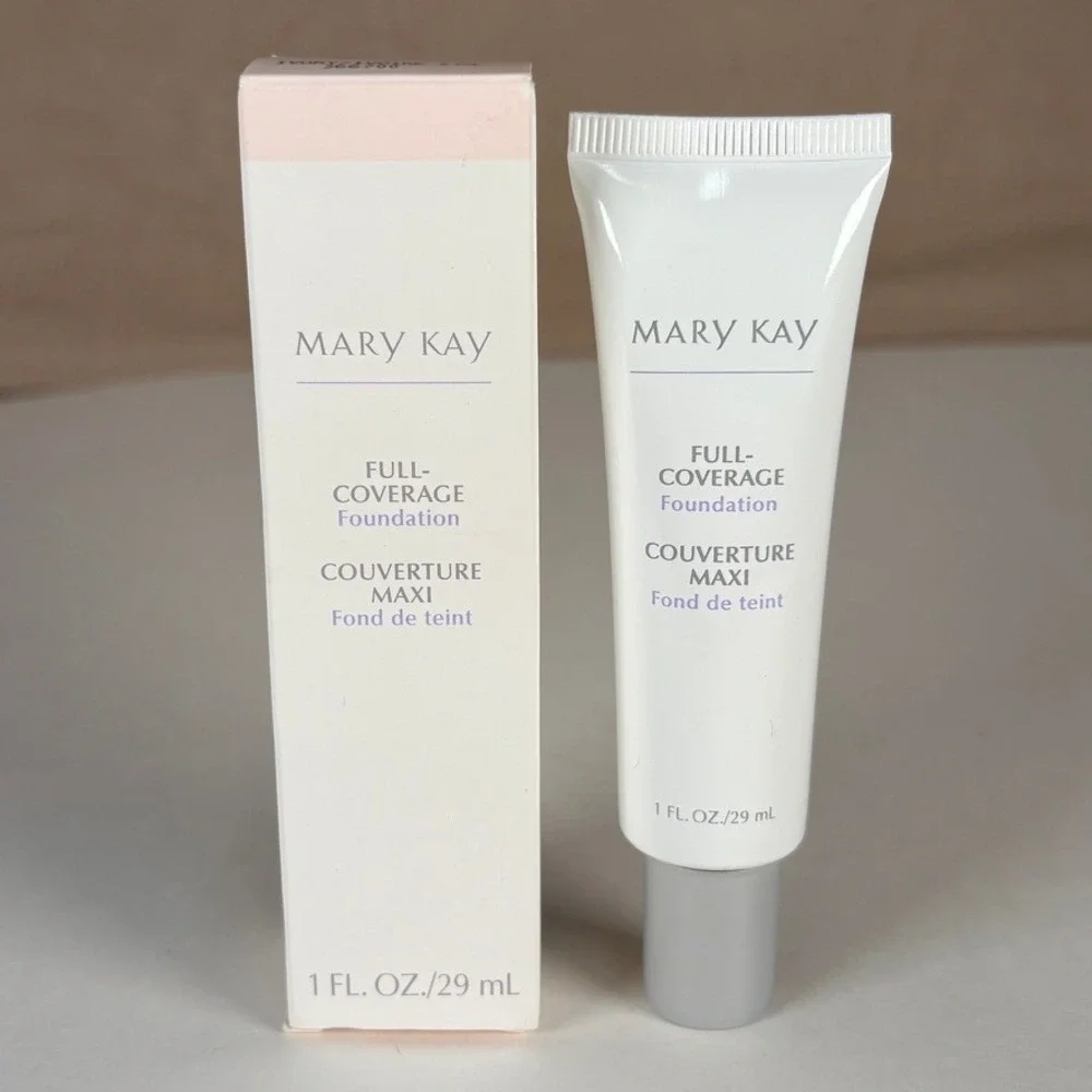 NEW Mary Kay IVORY 204 Full-Coverage Foundation 1 fl oz‎ NOS 366700 Gray Cap